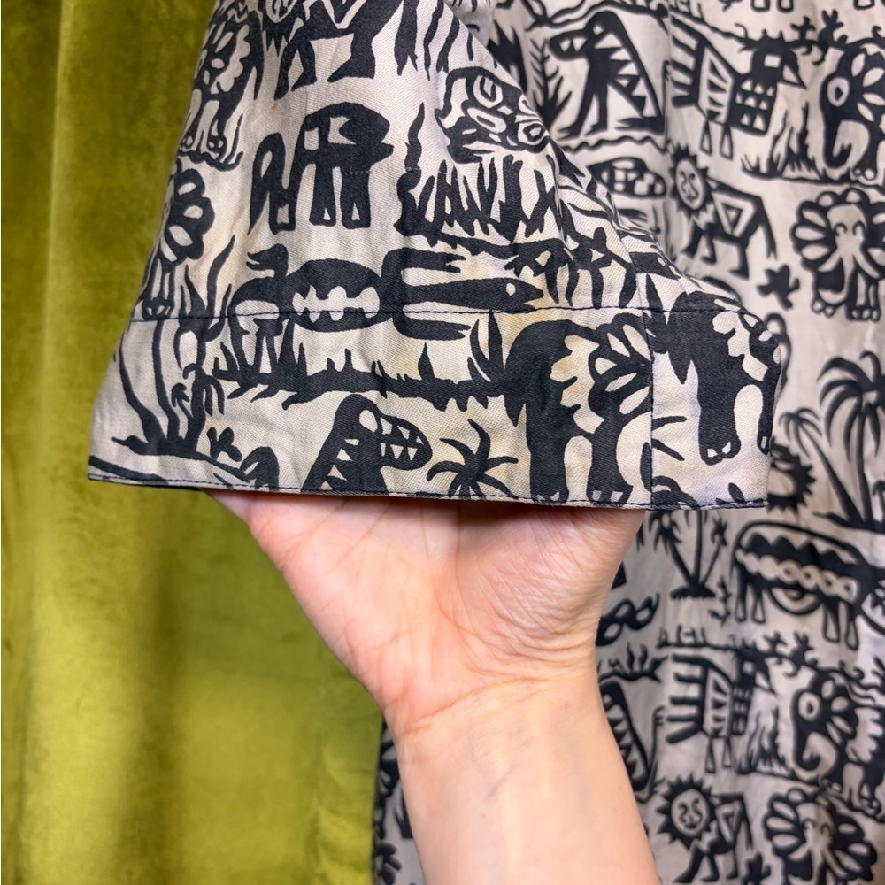 Vintage 1980s Tom and Linda Platt Animal Novelty Print Shift Dress Size M - Picture 6 of 6
